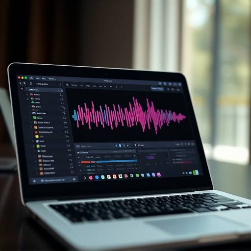 Screenshot of Ableton Live software running on a laptop